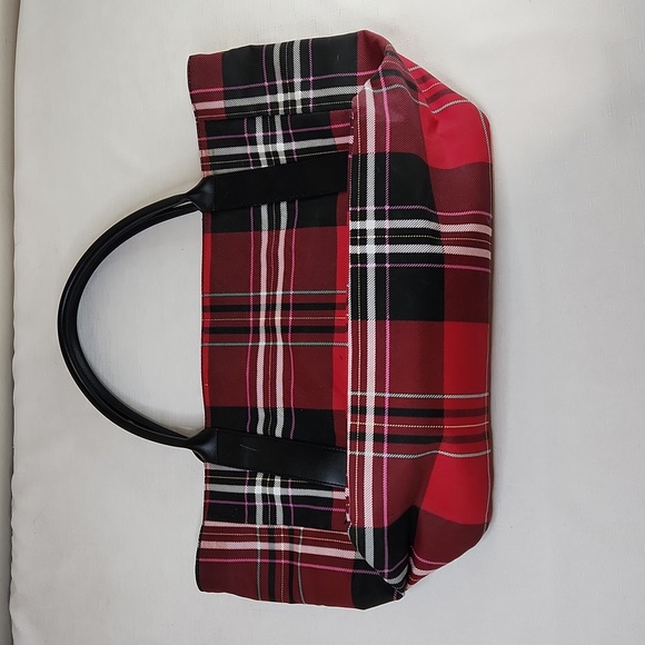 Victorias Secret Red Black Plaid Tote Bag. Limited Edition.  Size 20x11 - Picture 5 of 10